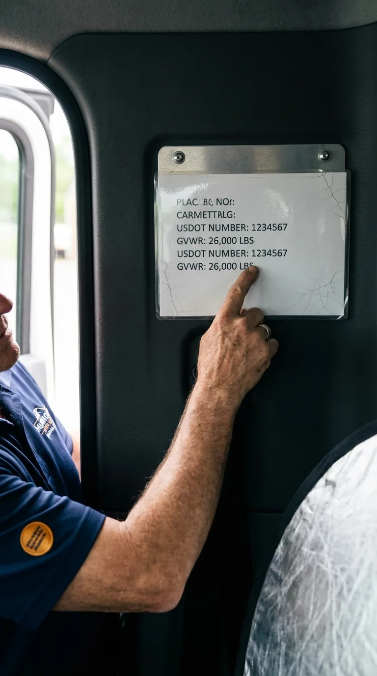 USDOT licensing placard verification in Newmarket